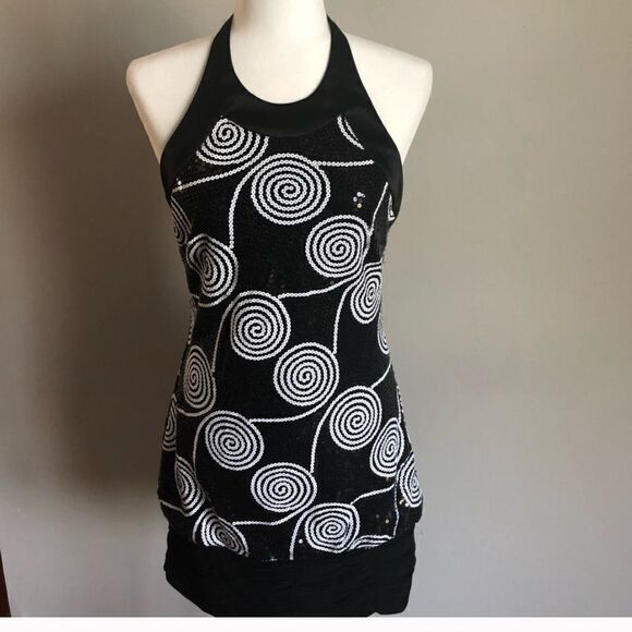 black and white sequence dress - Picture 5 of 5
